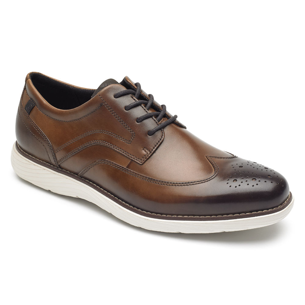 Rockport Mens Garett Wingtip - Oxfords Brown - DQX403892